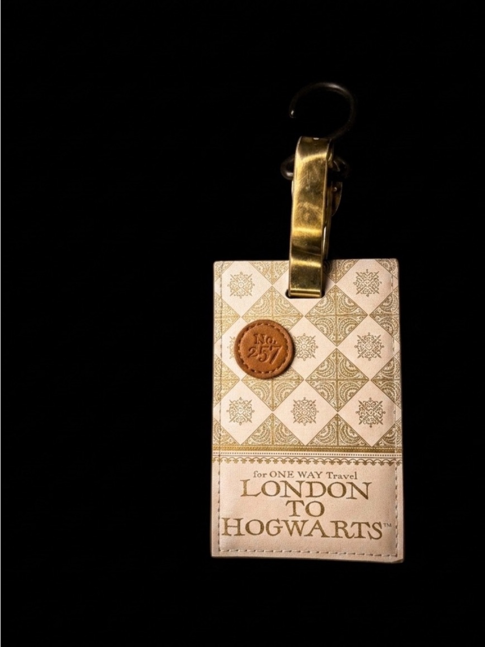 Harry Potter Luggage Tag - Cream & Gold